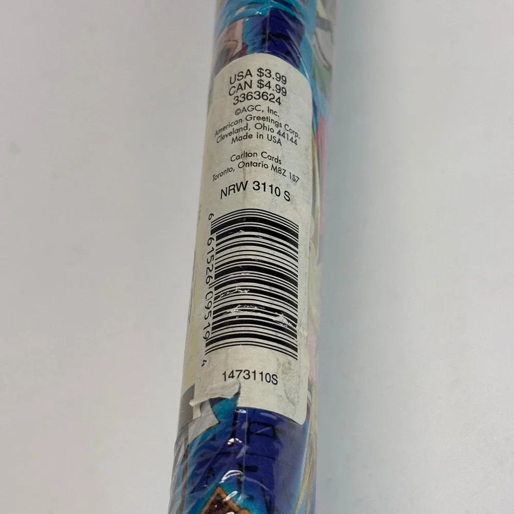 Yu-Gi-Oh Gift Wrap American Greetings VTG 20 Sq Ft Blue Vintage 1996 Anime TCG